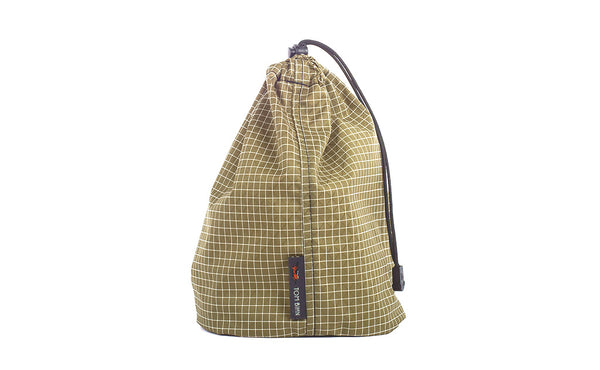 A Size 3 Taiga (olive green with white grid) 200 Halcyon Travel Stuff Sack.